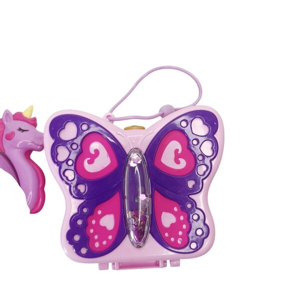 Polly Pocket Lot Of 3 Playsets Compacts Unicorn Donut Butterfly Dolphin - Picture 6 of 9